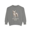 chorkie-sweatshirt-dad-grey Chorkie Dad Sweatshirt, Grey, front view
