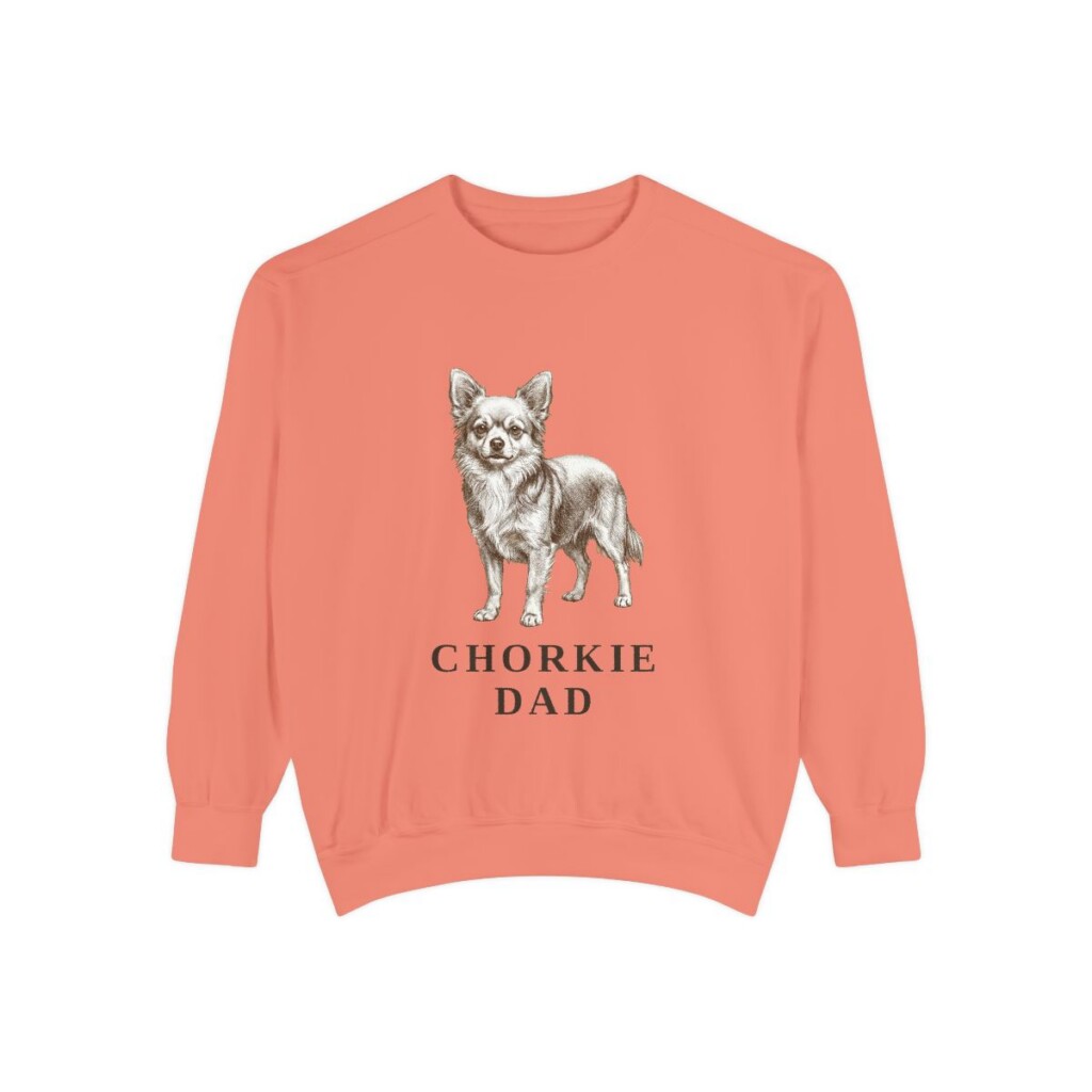 chorkie-sweatshirt-dad-terracotta Chorkie Dad Sweatshirt, Terracotta, front view