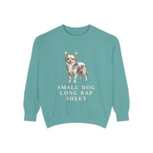 Chorkie Humor Sweatshirt, Seafoam, front view