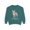 Chorkie Latin Sweatshirt, Blue Spruce, front view