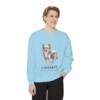 Chorkie Latin Sweatshirt, Chambray, person 1 front