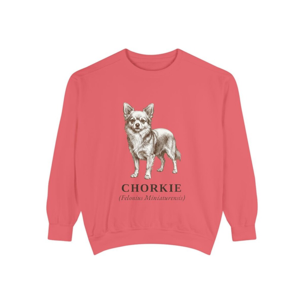 Chorkie Latin Sweatshirt, Watermelon, front view
