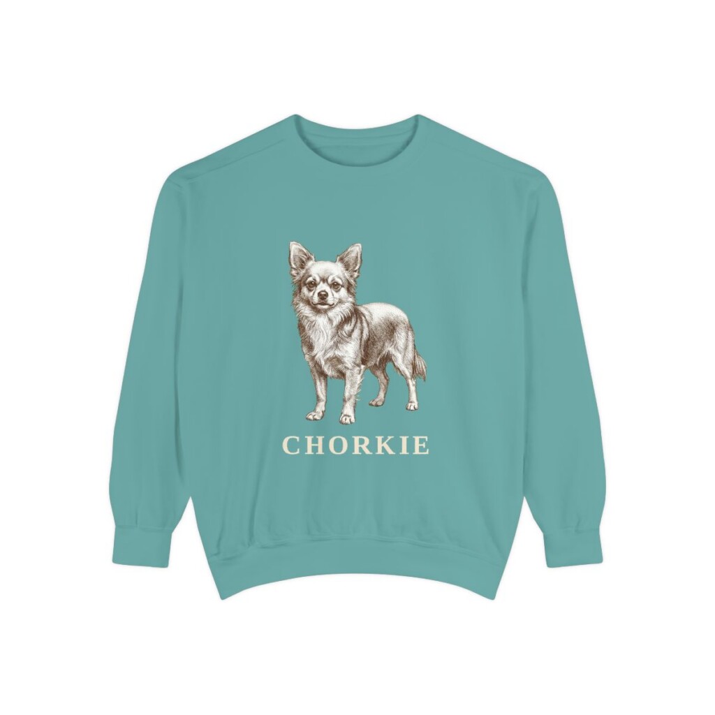 Chorkie Sweatshirt, Seafoam, front view