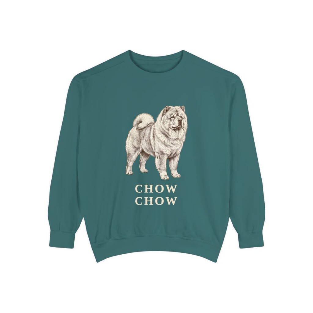 Chow Chow Sweatshirt, Blue Spruce, front view