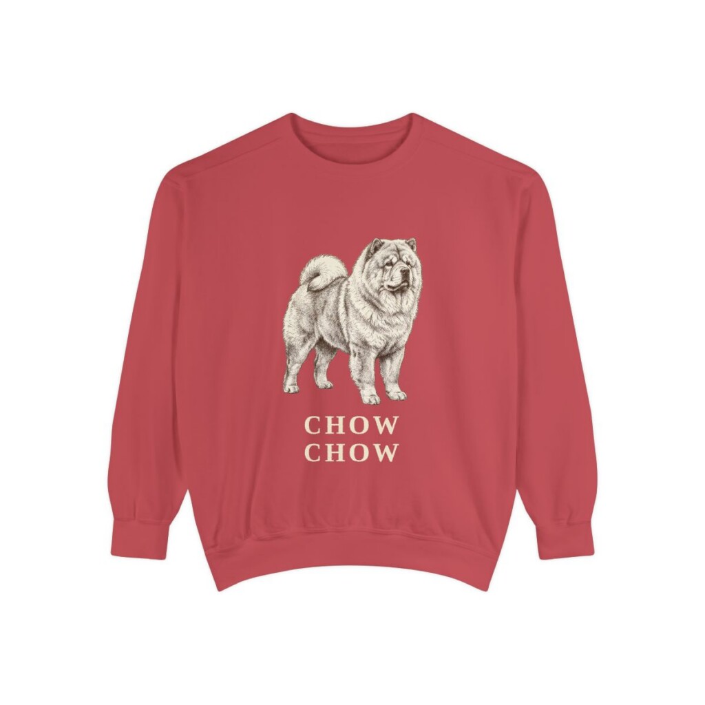 Chow Chow Sweatshirt, Crimson, front view