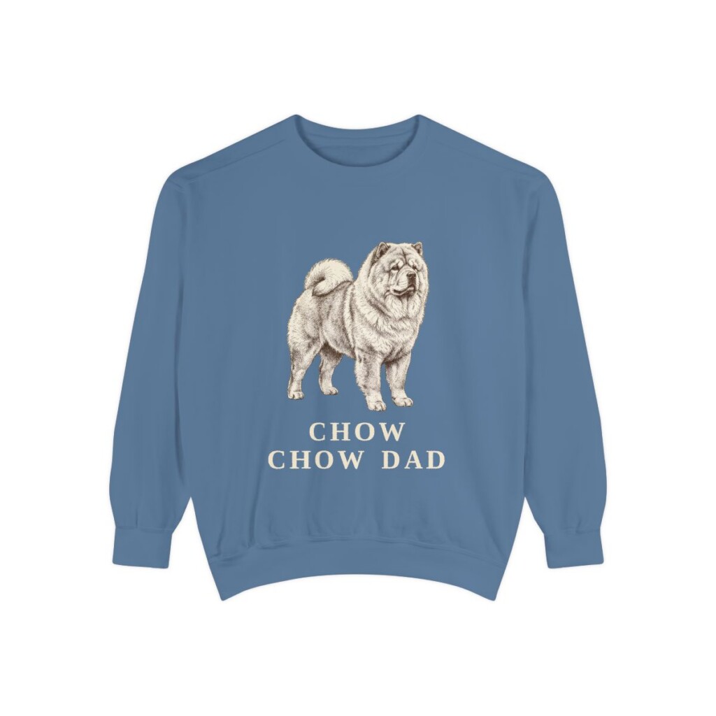 Chow Chow Dad Sweatshirt, Blue Jean, front view