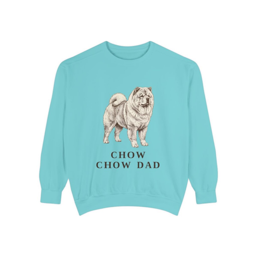 Chow Chow Dad Sweatshirt, Chalky Mint, front view