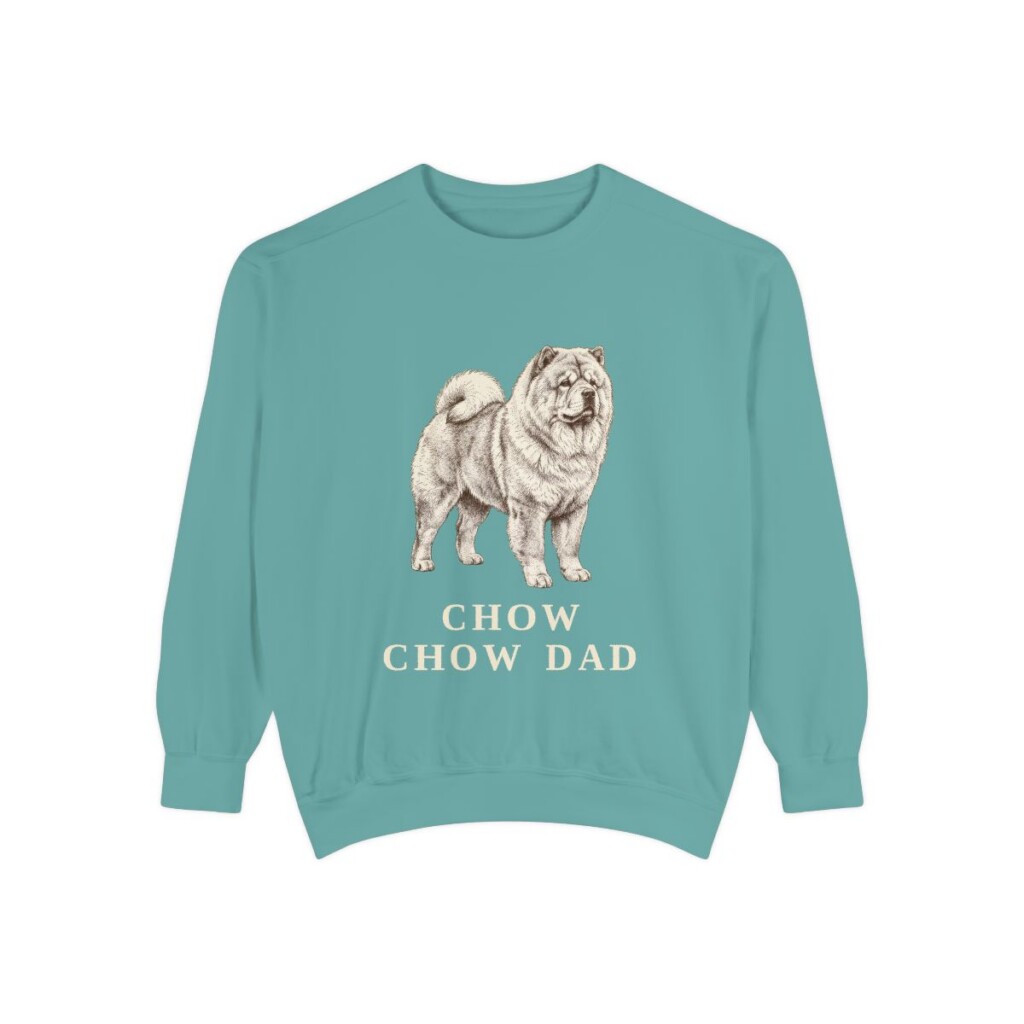 Chow Chow Dad Sweatshirt, Seafoam, front view