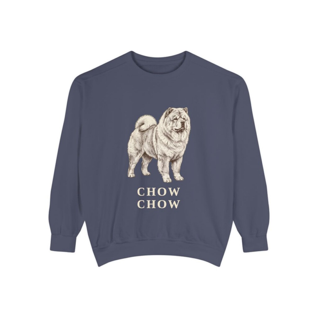 Chow Chow Sweatshirt, Denim, front view