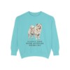 Chow Chow Humor Sweatshirt, Chalky Mint, front view