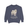 Chow Chow Humor Sweatshirt, Denim, front view