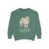 Chow Chow Humor Sweatshirt, Light Green, front view
