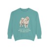 Chow Chow Humor Sweatshirt, Seafoam, front view