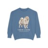 Chow Chow Latin Sweatshirt, Blue Jean, front view