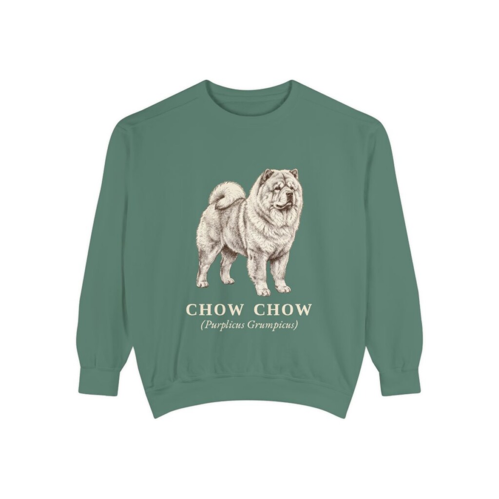 Chow Chow Latin Sweatshirt, Light Green, front view