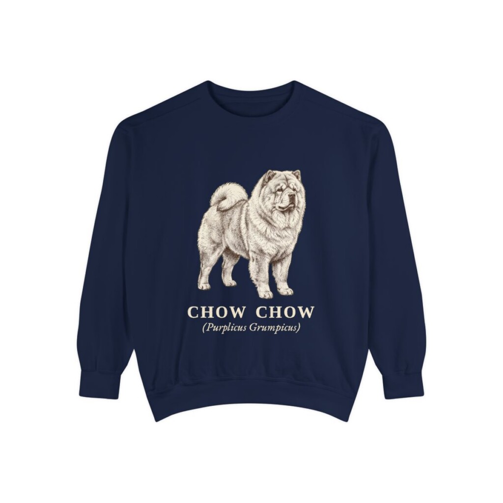 Chow Chow Latin Sweatshirt, True Navy, front view