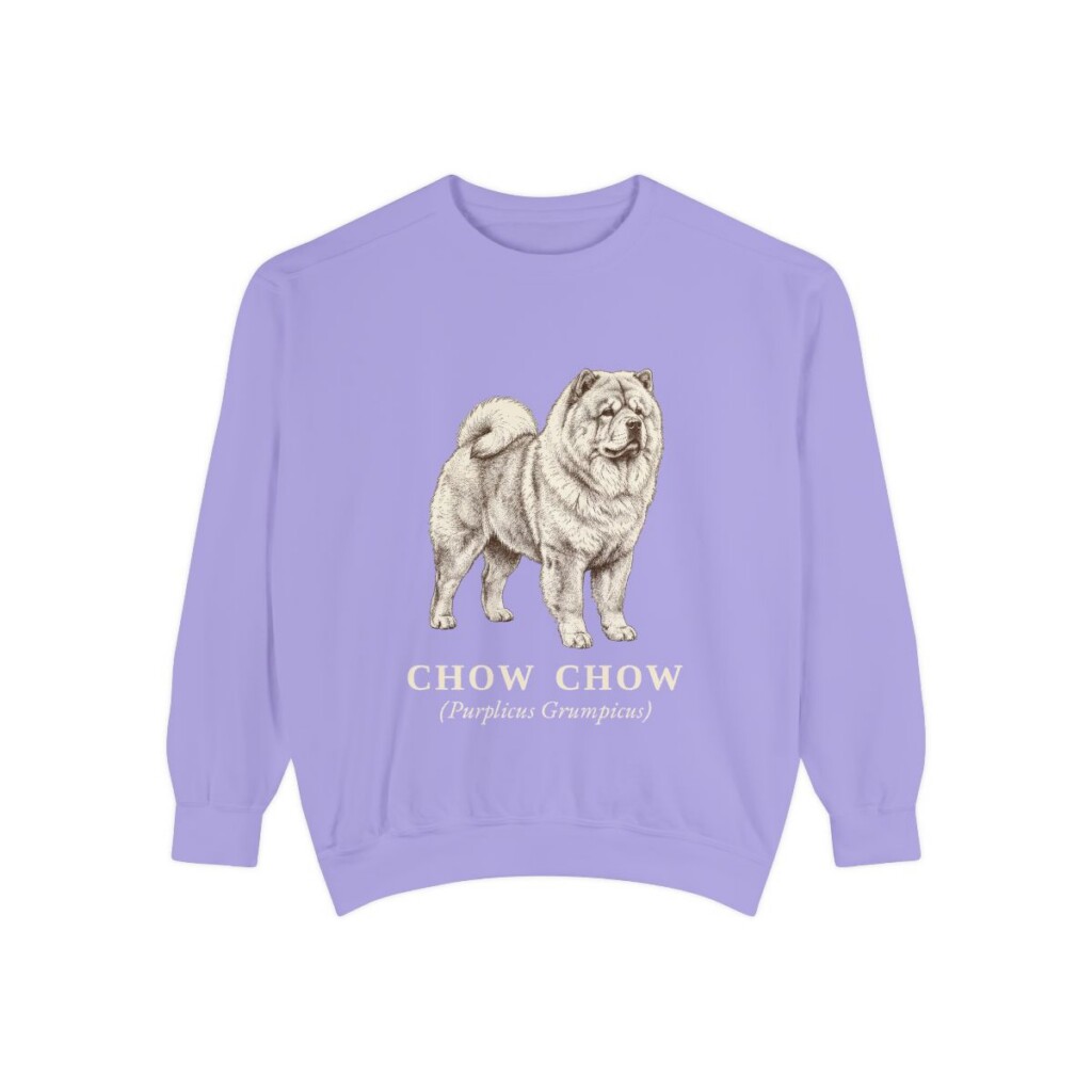 Chow Chow Latin Sweatshirt, Violet, front view