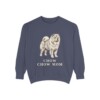 Chow Chow Mom Sweatshirt, Denim, front view