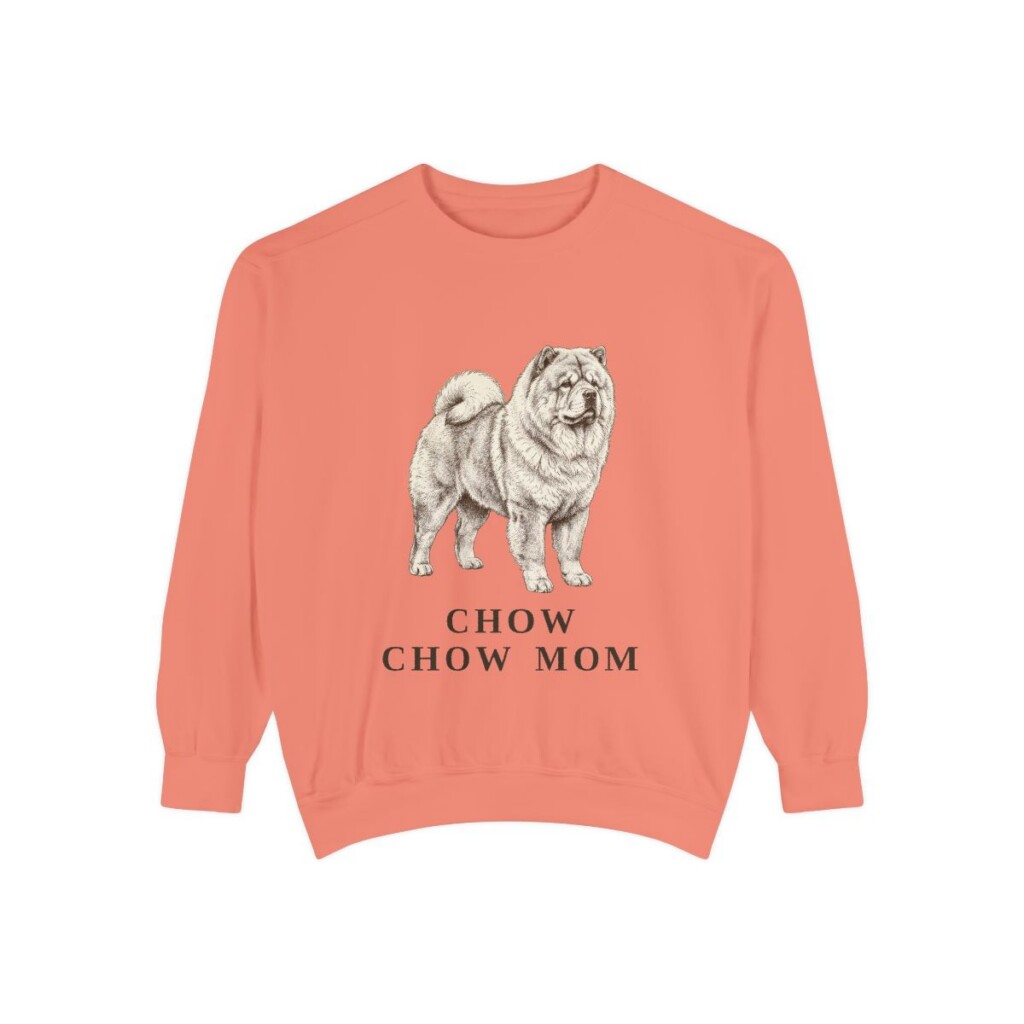 Chow Chow Mom Sweatshirt, Terracotta, front view