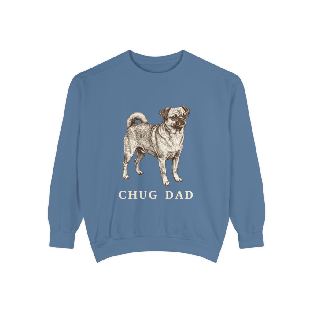 Chug Dad Sweatshirt, Blue Jean, front view