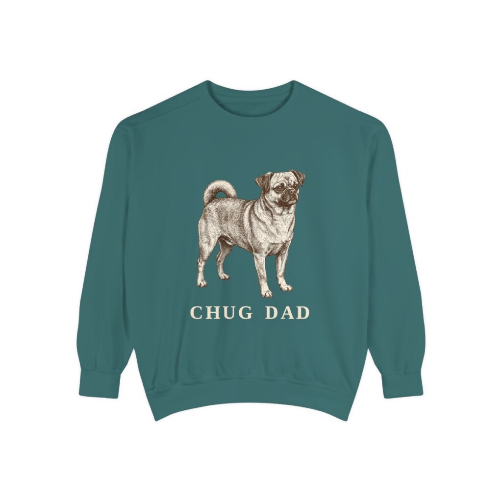 Chug Dad Sweatshirt, Blue Spruce, front view