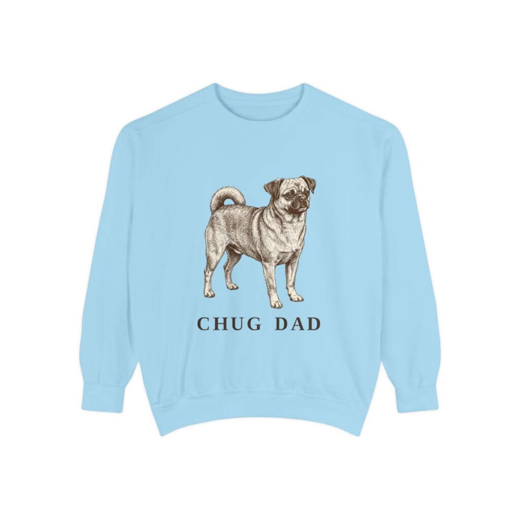 Chug Dad Sweatshirt, Chambray, front view