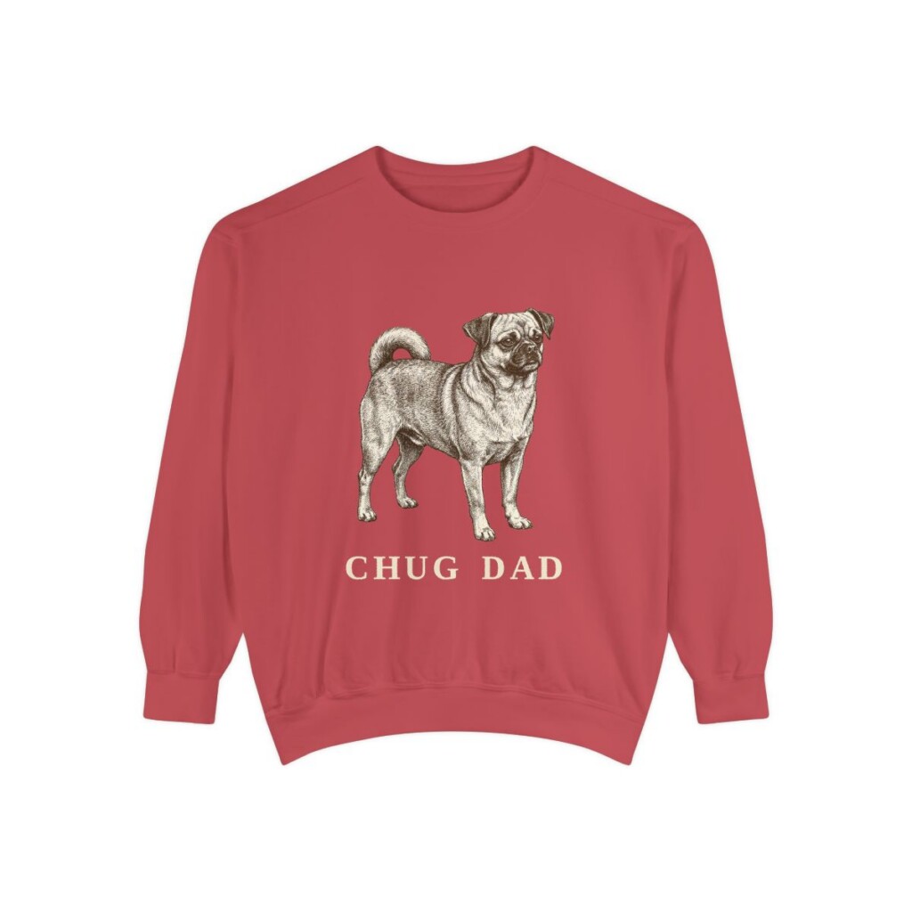 Chug Dad Sweatshirt, Crimson, front view