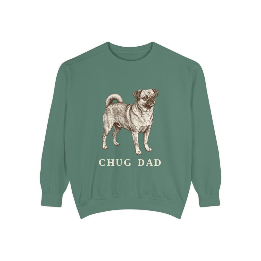 Chug Dad Sweatshirt, Light Green, front view