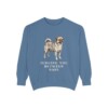 chug-sweatshirt-humor-blue-jean Chug Humor Sweatshirt, Blue Jean, front view