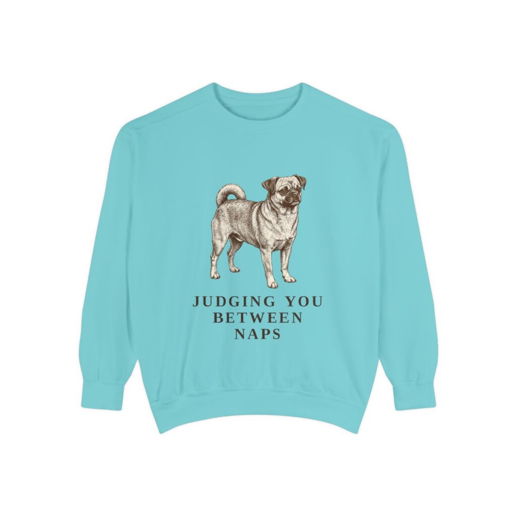 chug-sweatshirt-humor-chalky-mint Chug Humor Sweatshirt, Chalky Mint, front view