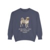 chug-sweatshirt-humor-denim Chug Humor Sweatshirt, Denim, front view