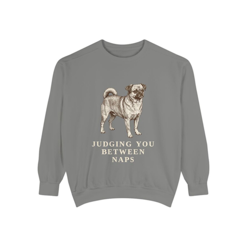 chug-sweatshirt-humor-grey Chug Humor Sweatshirt, Grey, front view