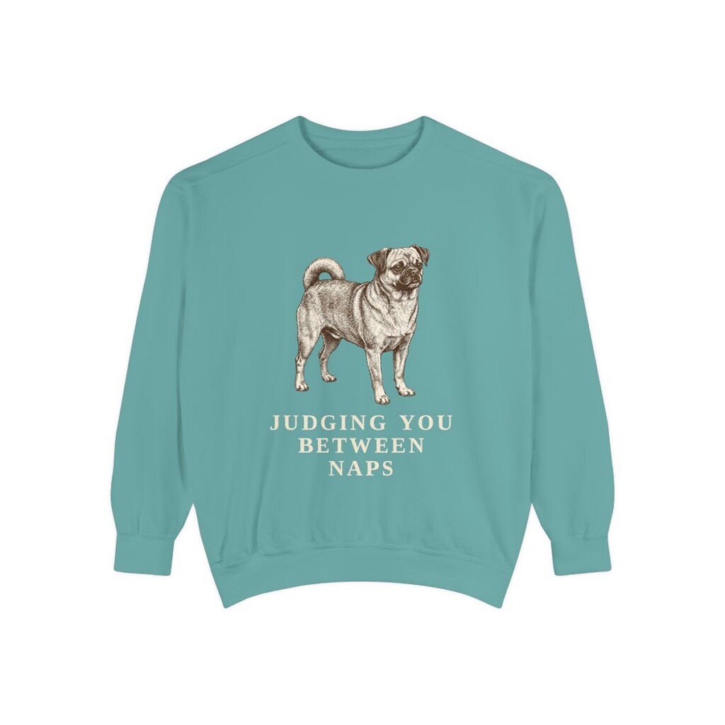 chug-sweatshirt-humor-seafoam Chug Humor Sweatshirt, Seafoam, front view