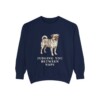 chug-sweatshirt-humor-true-navy Chug Humor Sweatshirt, True Navy, front view