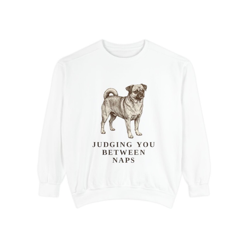 chug-sweatshirt-humor-white Chug Humor Sweatshirt, White, front view