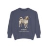 Chug Latin Sweatshirt, Denim, front view