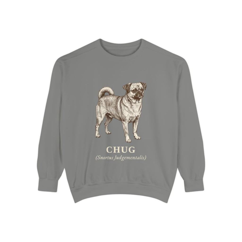 Chug Latin Sweatshirt, Grey, front view
