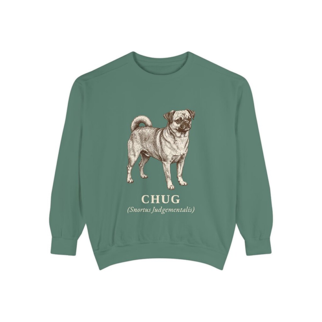 Chug Latin Sweatshirt, Light Green, front view