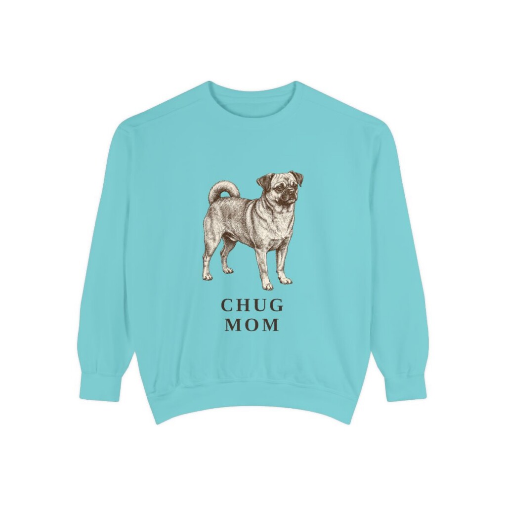 Chug Mom Sweatshirt, Chalky Mint, front view