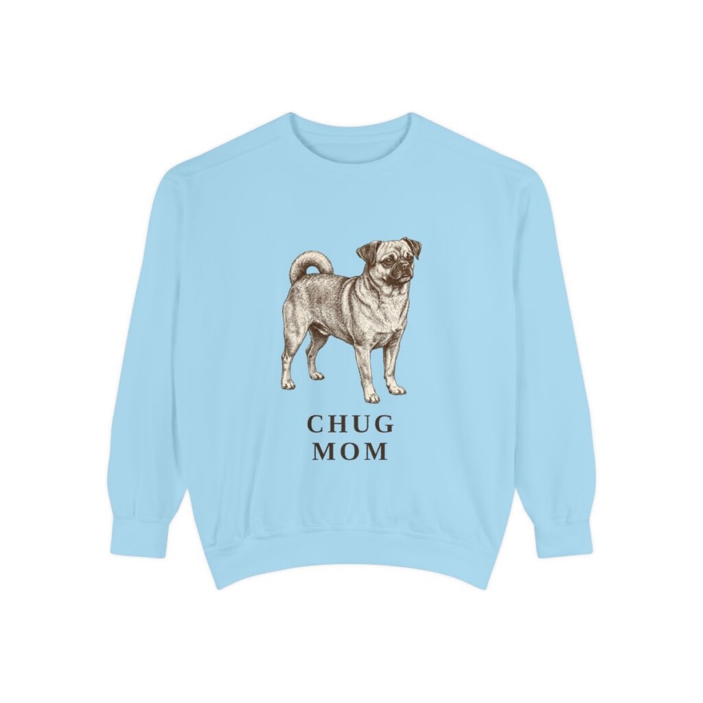 Chug Mom Sweatshirt, Chambray, front view