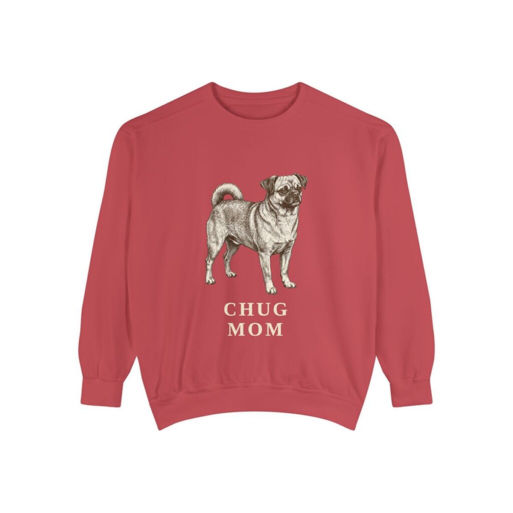 Chug Mom Sweatshirt, Crimson, front view