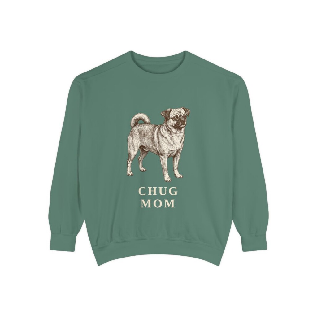 Chug Mom Sweatshirt, Light Green, front view