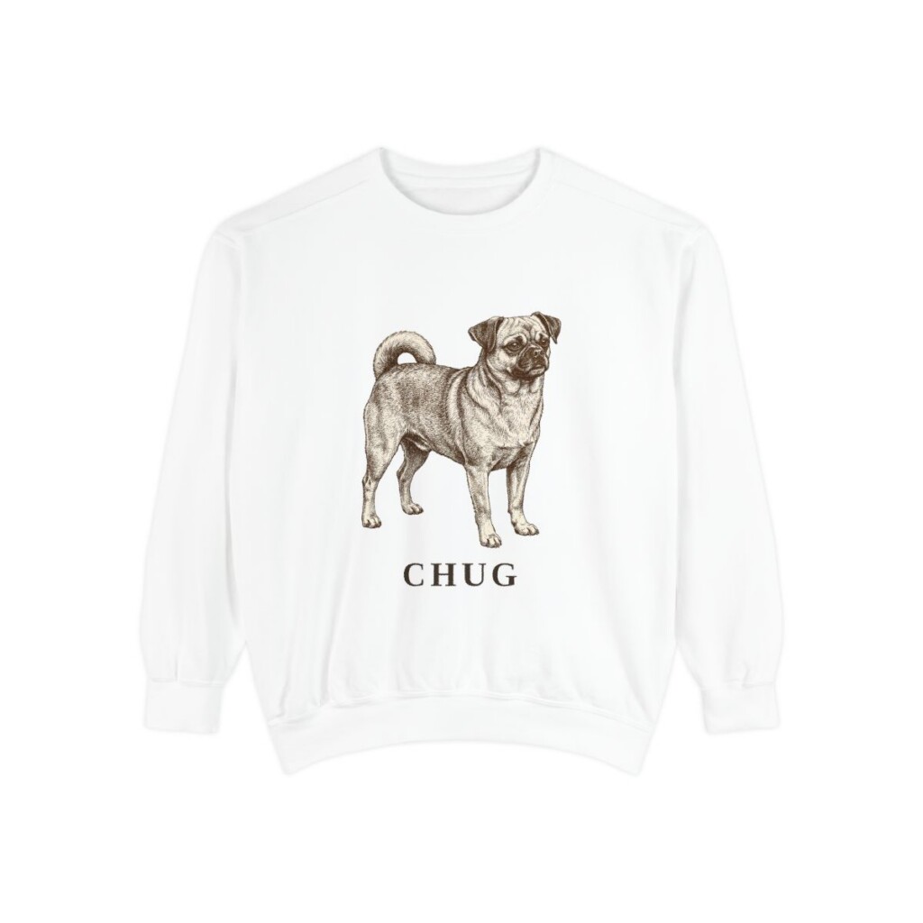 chug-sweatshirt-white-1 Chug Sweatshirt, White, front view