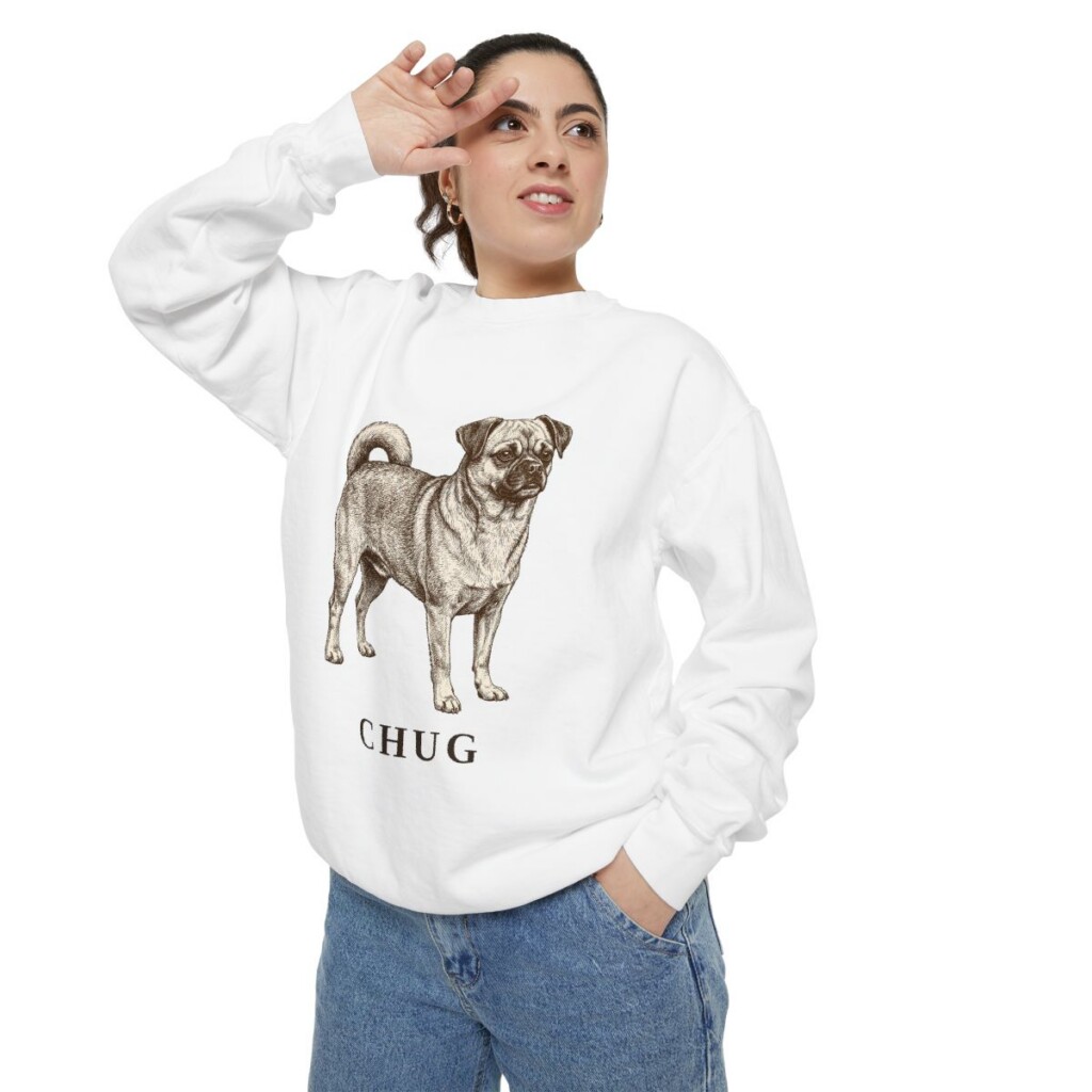 chug-sweatshirt-white-person-2-context-1 Chug Sweatshirt, White, person 2 context