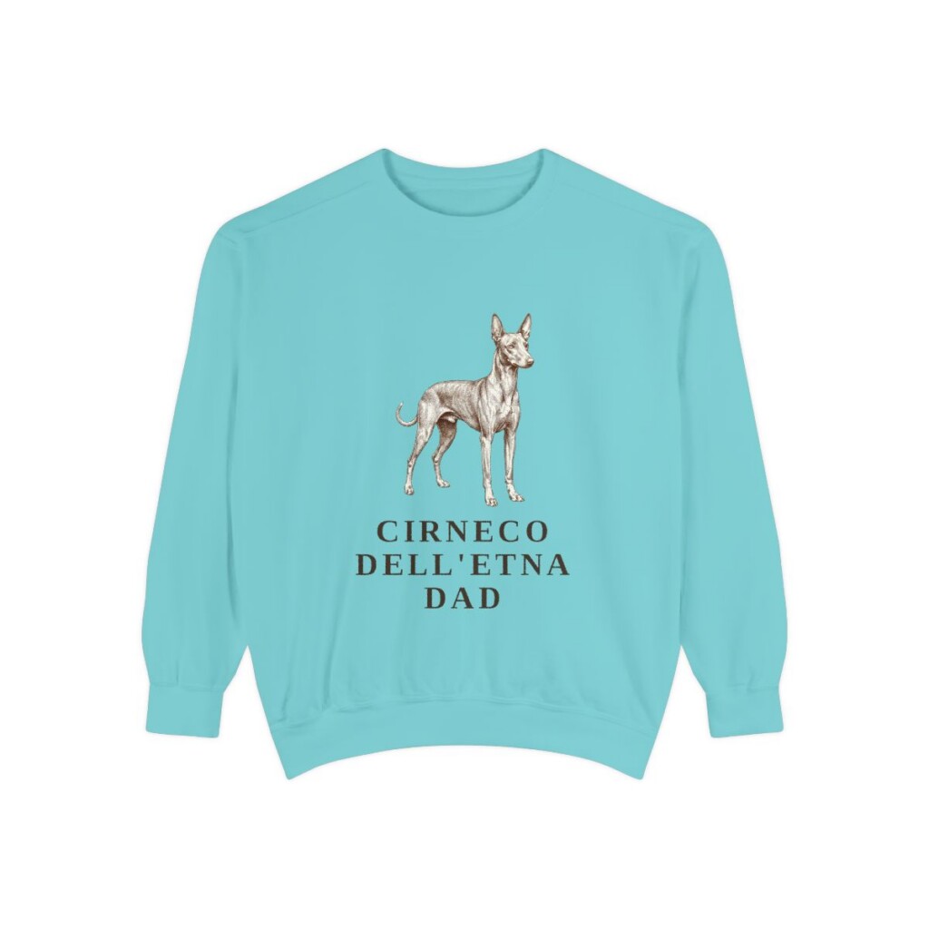 Cirneco dell'Etna Dad Sweatshirt, Chalky Mint, front view