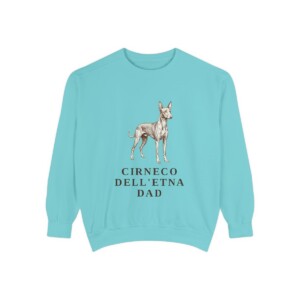 Cirneco dell'Etna Dad Sweatshirt, Chalky Mint, front view