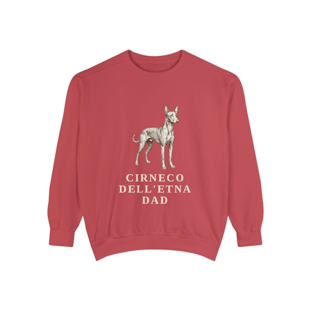 Cirneco dell'Etna Dad Sweatshirt, Crimson, front view