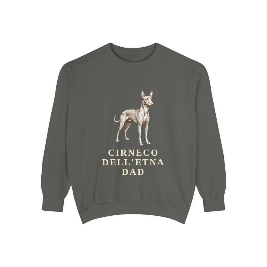 Cirneco dell'Etna Dad Sweatshirt, Pepper, front view
