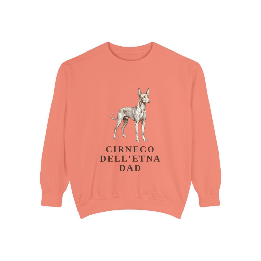 Cirneco dell'Etna Dad Sweatshirt, Terracotta, front view