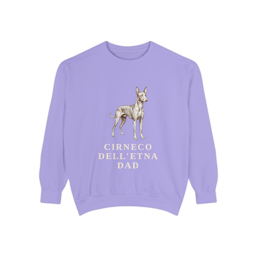 Cirneco dell'Etna Dad Sweatshirt, Violet, front view